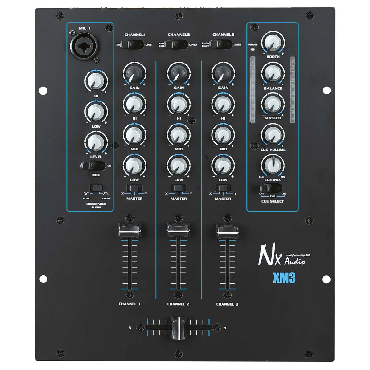NX Audio XM3 3 Channel DJ Mixer