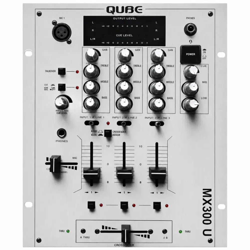 Qube MX300 U 3-Channel Professional DJ Mixer