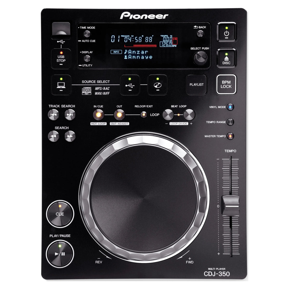 Pioneer CDJ 350 Compact DJ Multi Player with Disc Drive