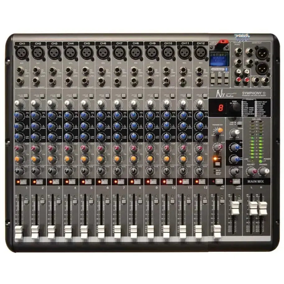 NX Audio Symphony 12 12-Channel Mixer with USB and Bluetooth