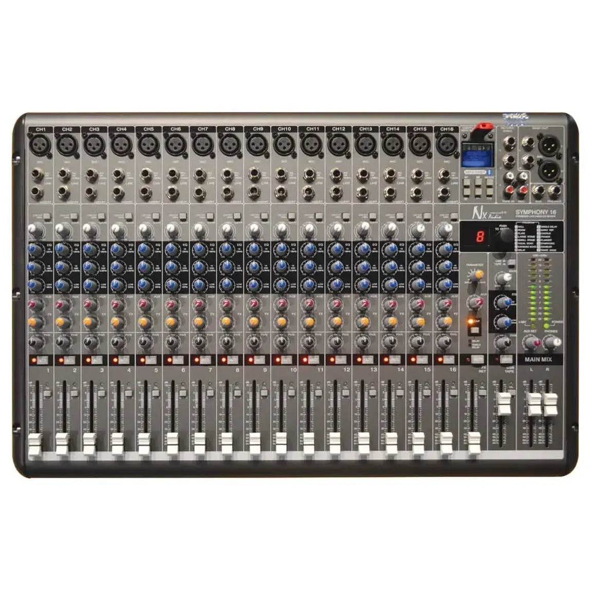 NX Audio Symphony 16 16-Channel Mixer with USB and Bluetooth